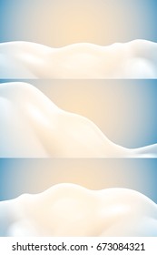 Set of Milk or yogurt splash vector realistic illustration for label design or advertising needs