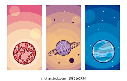 Set of milkyway planets
