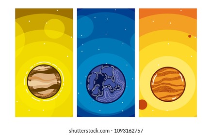 Set of milkyway planets