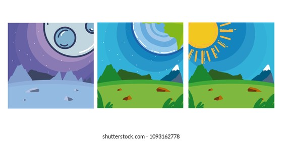 Set of milkyway planets