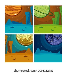 Set of milkyway planets