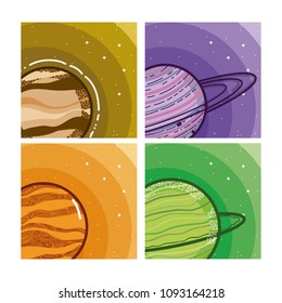 Set of milkyway planets
