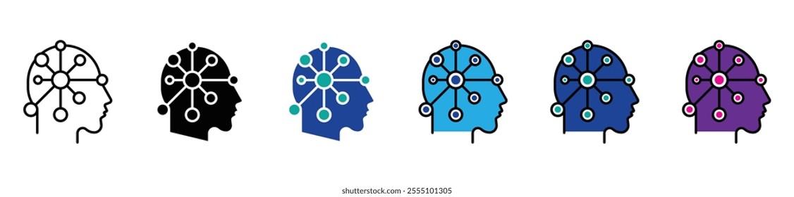 set of mind map icon sign vector. stock . illustration