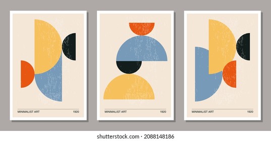 Set von minimalen geometrischen Design-Plakaten der 20er Jahre, Vektorvorlage