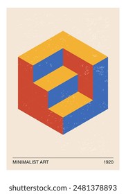 Set of minimal 20s geometric design posters