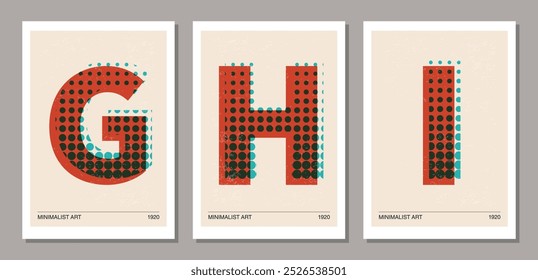 Set von geometrischen Design-Plakaten der 20er Jahre