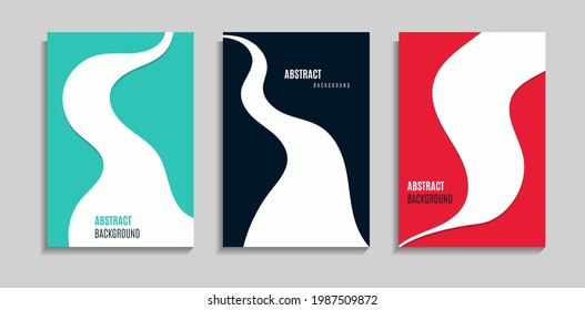 Establecer fondo mínimo de forma de curva 3d. Bien Para Portada, Cartel, Coche O Material Del Sitio Web.