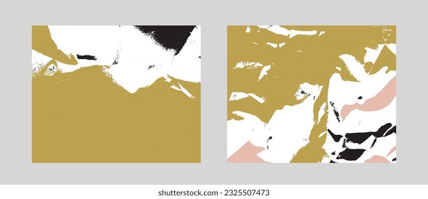  A set of minimal abstract posters for wall decoration,geometric design posters, vector template with primitive shapes elements, modern style. SSTKabstract.