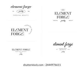 Conjunto de Plantilla de logotipo de tipografía minimalista y estética para empresas y negocios de belleza