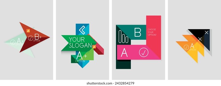 Set of minimal arrow posters. Vector illustration For Wallpaper, Banner, Background, Card, Book Illustration, landing page