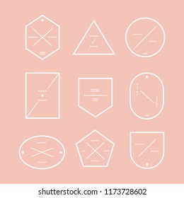 Set of minimal badges and labels