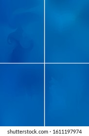 Set minimal blue covers design A4. Background abstract vector patterns. Colorful smooth gradients. Templates for brochures, flyers, presentations, leaflet, magazine