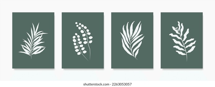 Set minimal botanical wall art. Hand draws organic shape designs on natural color. Wall decor for framed prints, canvas artwork, canvas prints, posters, home decor, covers, and wallpaper.