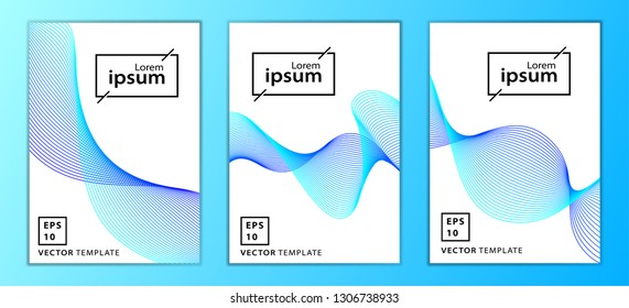 Set of minimal business brochures cover design