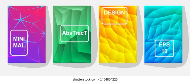 set of minimal cover abstract background with triangles