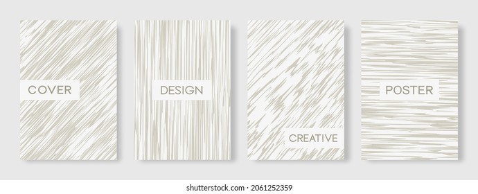 Set of minimal cover design template with stripes for poster, flyer, brochure, banner and wallpaper. Eps 10 Vector