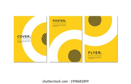 Set of minimal cover, poster and flyer design