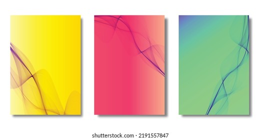 Set of Minimal covers design, Modern template with gradient background, Future geometric Pattern of covers template set, Vector illustration
