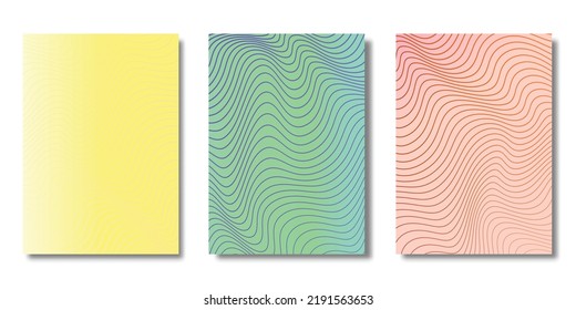 Set of Minimal covers design, Modern template with gradient background, Future geometric Pattern of covers template set, Vector illustration