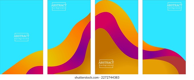Set of Minimal Covers Design. Vector Design of Colorful Gradient Backdrop Collection. Modern Background Template Design for Web, Banner, Flyers, Presentations. 