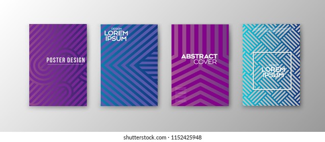 Set of Minimal covers design.Colorful halftone gradients, card, background, cover,  Eps10 vector.