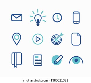 Set of minimal creative vector icons.