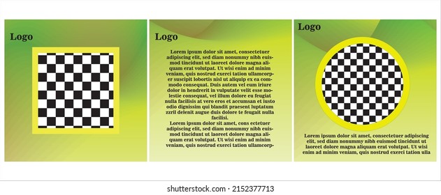 Set of minimal editable square banner templates. with color gradations suitable for social media posts and web internet ads. Vector illustration