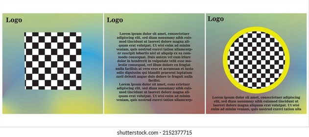 Set of minimal editable square banner templates. with color gradations suitable for social media posts and web internet ads. Vector illustration