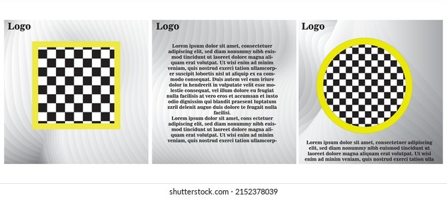Set of minimal editable square banner templates. with color gradations suitable for social media posts and web internet ads. Vector illustration