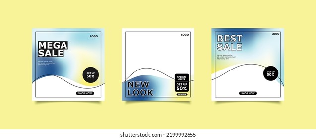 Set of minimal editable square banner templates. Beautiful background with stripes shape. Suitable for social media posting and web internet advertising. Vector illustration with photo college	