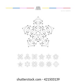 Set of minimal geometric shapes.