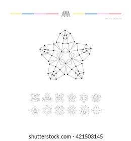 Set of minimal geometric shapes.