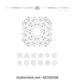 Set of minimal geometric shapes.