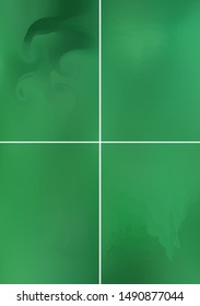Set minimal green covers design A4. Background abstract vector patterns. Colorful smooth gradients. Templates for brochures, flyers, presentations, leaflet, magazine