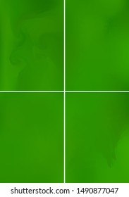 Set minimal green covers design A4. Background abstract vector patterns. Colorful smooth gradients. Templates for brochures, flyers, presentations, leaflet, magazine