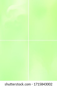 Set minimal green covers design A4. Background abstract vector patterns. Colorful smooth gradients. Templates for brochures, flyers, presentations, leaflet, magazine
