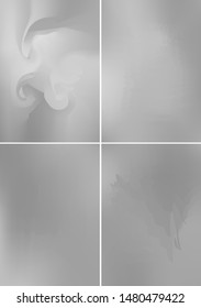 Set minimal grey covers design A4. Background abstract vector patterns. Colorful smooth gradients. Templates for brochures, flyers, presentations, leaflet, magazine