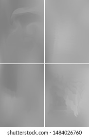 Set minimal grey covers design A4. Background abstract vector patterns. Colorful smooth gradients. Templates for brochures, flyers, presentations, leaflet, magazine