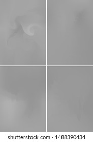Set minimal grey covers design A4. Background abstract vector patterns. Colorful smooth gradients. Templates for brochures, flyers, presentations, leaflet, magazine
