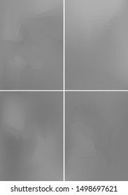 Set minimal grey covers design A4. Background abstract vector patterns. Colorful smooth gradients. Templates for brochures, flyers, presentations, leaflet, magazine