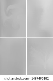 Set minimal grey covers design A4. Background abstract vector patterns. Colorful smooth gradients. Templates for brochures, flyers, presentations, leaflet, magazine