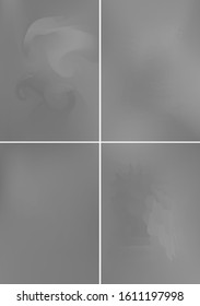 Set minimal grey covers design A4. Background abstract vector patterns. Colorful smooth gradients. Templates for brochures, flyers, presentations, leaflet, magazine