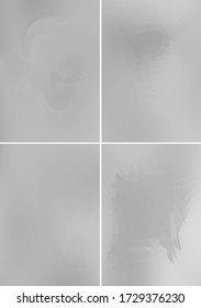 Defina el diseño de las cubiertas grises mínimas A4. Patrones vectoriales abstractos de fondo. Gradientes lisos y coloridos. Plantillas de folletos, folletos, presentaciones, folletos y revistas