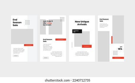 Set of minimal man fashion standee roll-up banner and social media story template