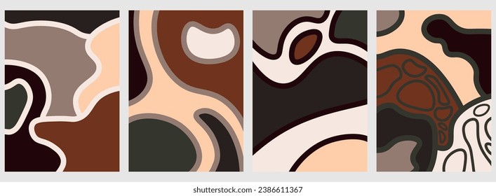 set poster abstract minimal modern art