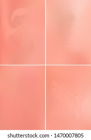 Set minimal orange and violet covers design A4. Background abstract vector patterns. Colorful smooth gradients. Templates for brochures, flyers, presentations, leaflet, magazine
