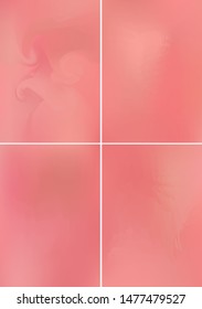 Set minimal orange and violet covers design A4. Background abstract vector patterns. Colorful smooth gradients. Templates for brochures, flyers, presentations, leaflet, magazine