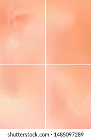 Set minimal orange and violet covers design A4. Background abstract vector patterns. Colorful smooth gradients. Templates for brochures, flyers, presentations, leaflet, magazine
