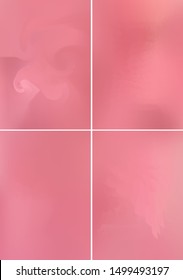 Set minimal orange and violet covers design A4. Background abstract vector patterns. Colorful smooth gradients. Templates for brochures, flyers, presentations, leaflet, magazine
