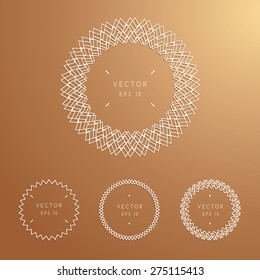 Set of Minimal Outline Border : Vector Illustration